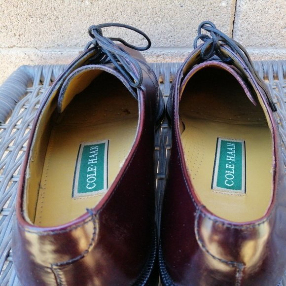 Cole Haan Lexington Men's Burgundy Cap Toe Derby Dress Shoes‎ Size 10.5 - Picture 8 of 10